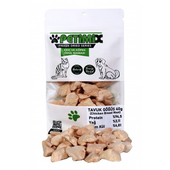 Freeze Dry Tavuk Göğüs 40g Kedi Ödül Maması