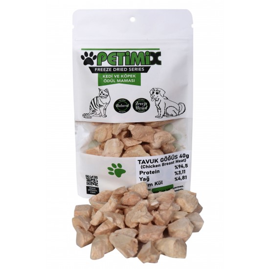 Freeze Dry Tavuk Göğüs 40g Kedi Ödül Maması